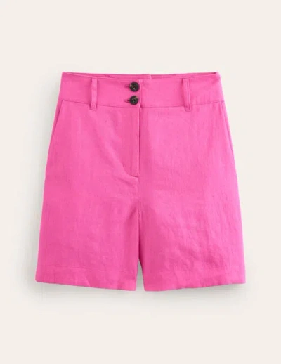 Shop Boden Westbourne Linen Shorts Pop Pansy Women