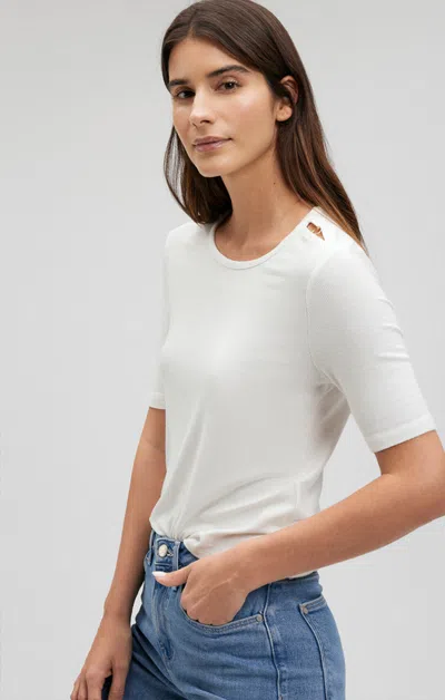 Shop Mavi Shoulder Slit Shirt In Antique White