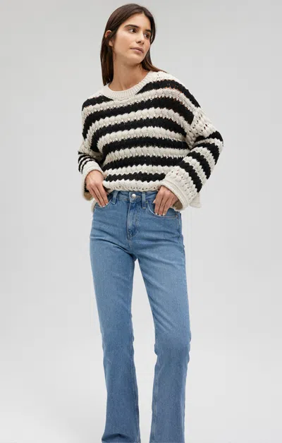 Shop Mavi Knit Sweater In Black Striped