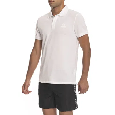 Shop Iceberg Cotton Polo Men's Shirt In White