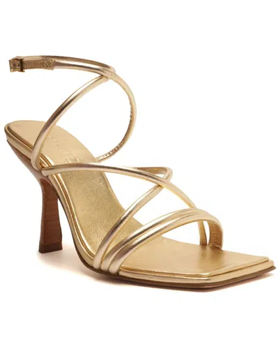 Shop Schutz Phoeby Leather Sandal In Yellow