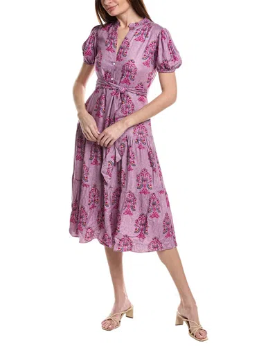 Shop Garrie B Tiered Midi Dress In Purple