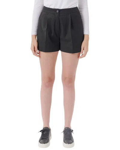 Shop Atm Anthony Thomas Melillo Twill Pleated Short In Black