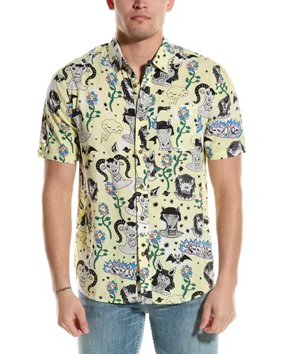 Shop Volcom Surf Vitals Ozzy Shirt In Yellow