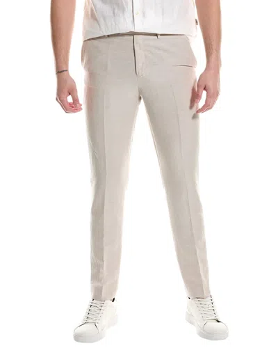 Shop Ted Baker Lancet Slim Fit Linen & Wool-blend Trouser In Grey
