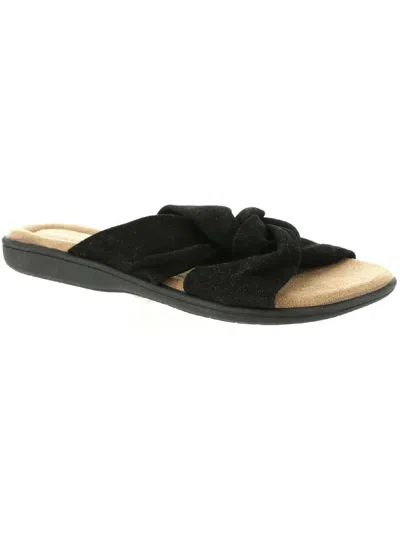 Shop Array Loma Womens Suede Slip On Slide Sandals In Black