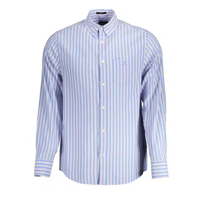 Shop Gant Cotton Men's Shirt In Blue