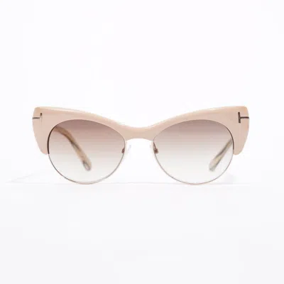 Shop Tom Ford Lola Sunglasses / Cream Acetate 140mm In White
