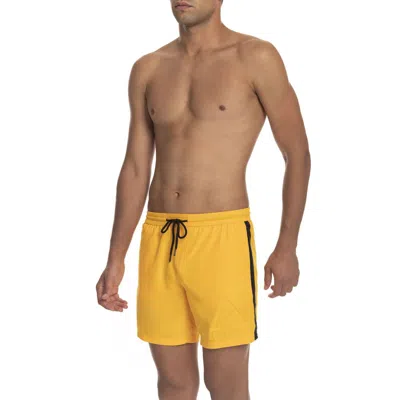 Shop Iceberg Polyester Men's Swimwear In Yellow