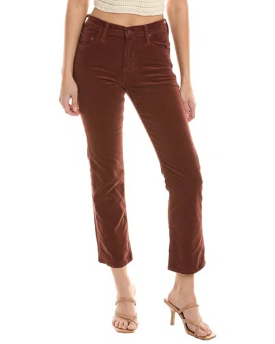 Shop Mother Denim The Mid-rise Rider Rum Russian Ankle Jean In Brown