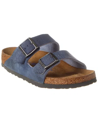Shop Birkenstock Arizona Bs Leather Sandal In Blue
