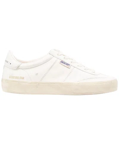 Shop Golden Goose Soul Star Leather Sneaker In White