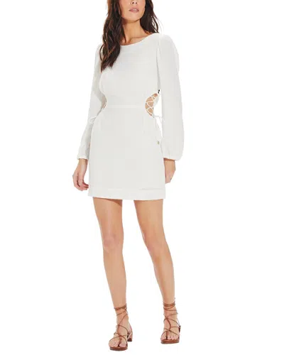 Shop Vix Solid Carina Detail Short Dress In White