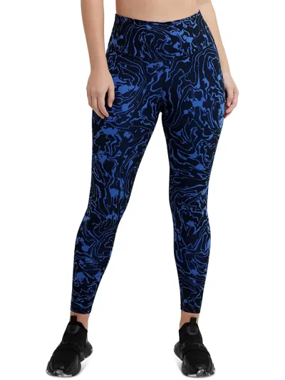 Shop Champion Womens Fitness Activewear Athletic Leggings In Blue