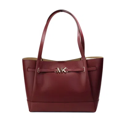 Shop Michael Kors Reed Large Cherry Leather Belted Tote Shoulder Bag Women's Purse In Multi