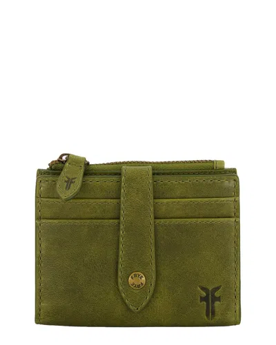 Shop Frye Melissa Leather Coin Purse In Green
