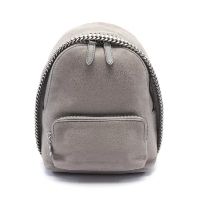 Shop Stella Mccartney Falabella Mini Rucksack Backpack Rucksack Fake Leather Gray In Grey