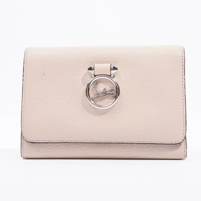 Shop Christian Louboutin Rubylou Wallet Leather In Beige