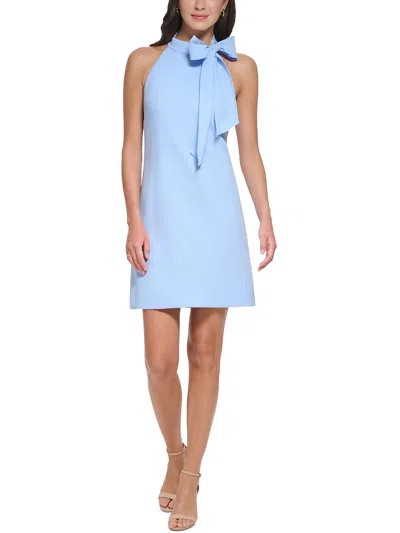 Shop Vince Camuto Petites Womens Semi-formal Mini Shift Dress In Blue