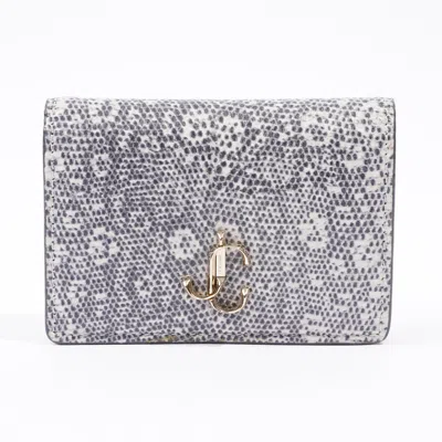 Shop Jimmy Choo Compact Wallet Leather In White