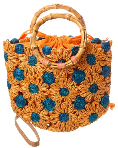Shop Serpui Baby Soraia Daisy Handle Bag In Orange