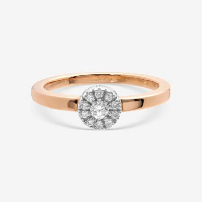 Shop Damiani 18k Rose Gold, Diamond 0.18ct. Tw. Band Ring Sz. 7.25 281269 In Silver