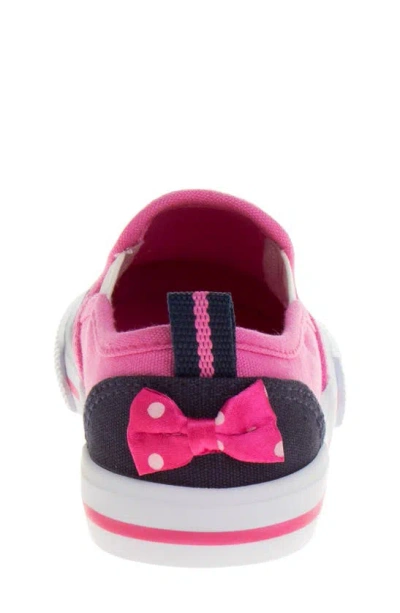 Shop Josmo X Disney® Kids' Minnie Mouse Slip-on Sneaker In Navy/ Fuchsia
