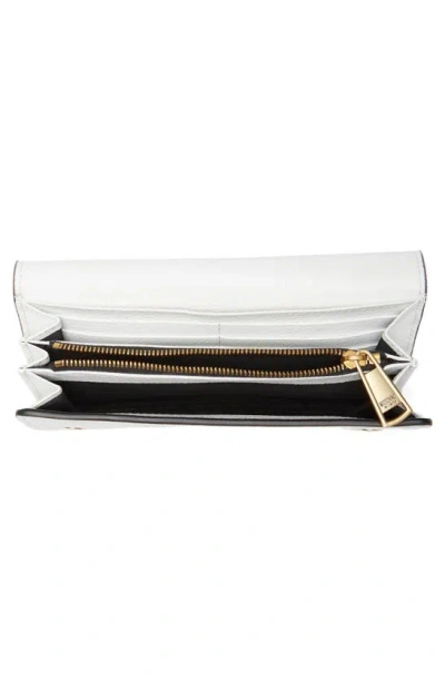 Shop Moschino Leather Flap Wallet In White
