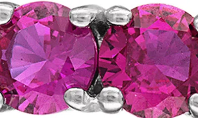 Fzn Filigree Hoop Earrings In Ruby