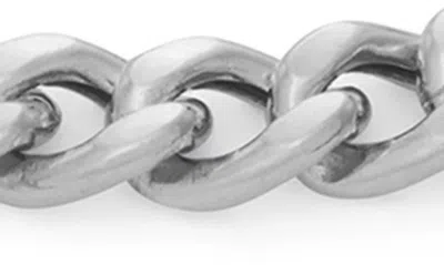 Fzn Sterling Silver Curb Chain Bracelet In White