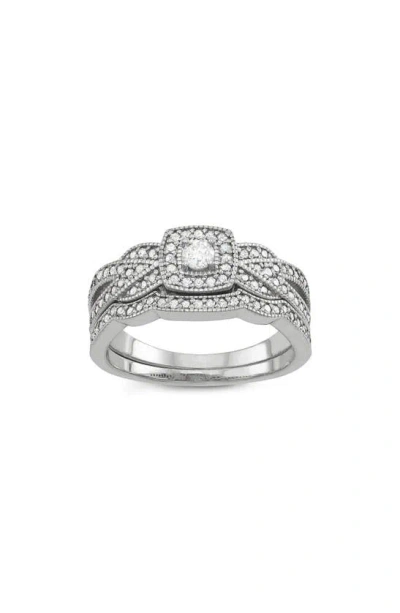 Shop Fzn Diamond Bridal Ring Set In White