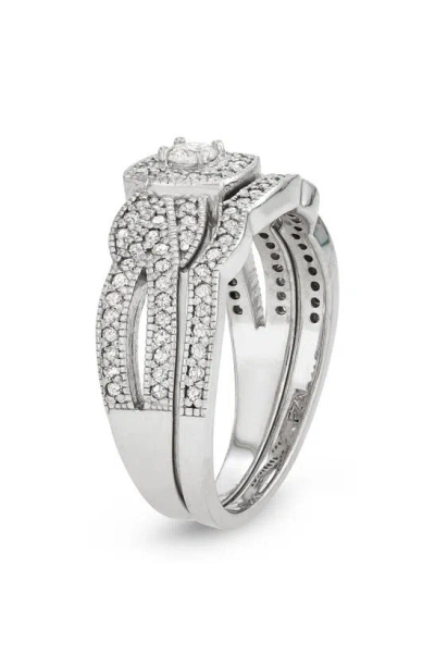 Shop Fzn Diamond Bridal Ring Set In White