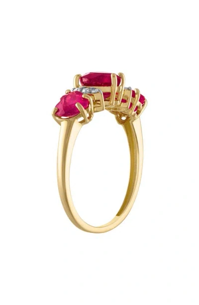 Shop Fzn 10k Gold Diamond & Ruby Heart Ring