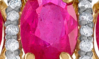 Shop Fzn 10k Gold Diamond & Semiprecious Stone Ring In Ruby