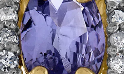 Shop Fzn 10k Gold Diamond & Semiprecious Stone Ring In Tanzanite
