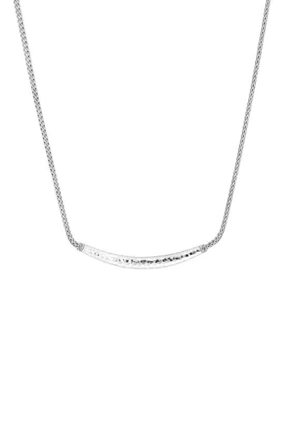 Shop John Hardy Hammer Arch Classic Chain Necklace In Silver
