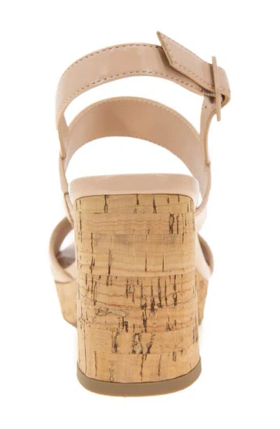 Shop Reaction Kenneth Cole Reebeka Platform Sandal In Latte Patent