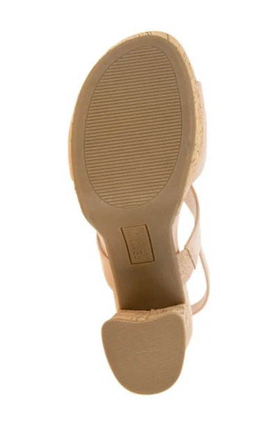 Shop Reaction Kenneth Cole Reebeka Platform Sandal In Latte Patent