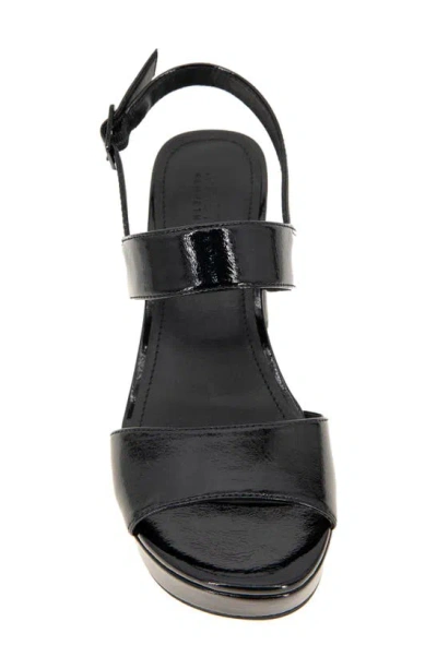 Shop Reaction Kenneth Cole Reebeka Platform Sandal In Black Crinkle Patent