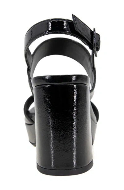 Shop Reaction Kenneth Cole Reebeka Platform Sandal In Black Crinkle Patent