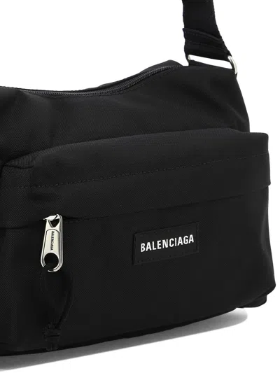 Shop Balenciaga "explorer" Crossbody Bag In Black