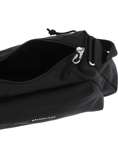 Shop Balenciaga "explorer" Crossbody Bag In Black