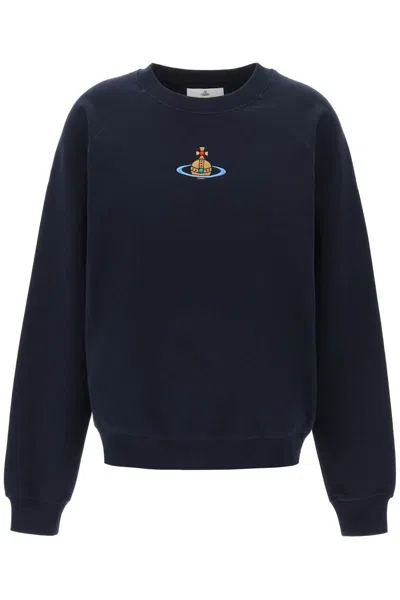Shop Vivienne Westwood Organic Cotton Sweatshirt In Blu