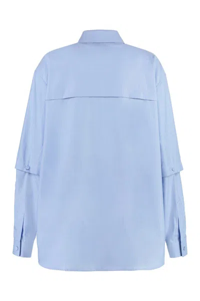 Shop Gucci Cotton-oxford Shirt In Blue