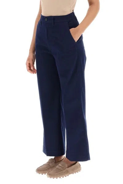 Shop Polo Ralph Lauren Wide Leg Chino Pants In Blu