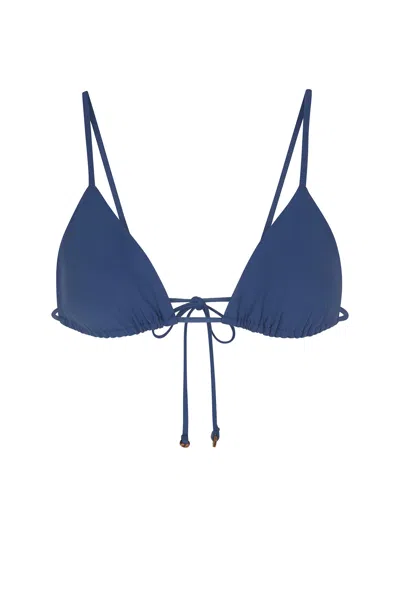 Shop Anemos String Triangle Bikini Top In Azure