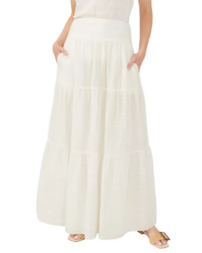 Shop J.mclaughlin J. Mclaughlin Solid Ophelia Skirt In White