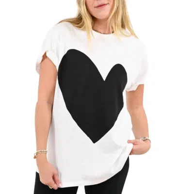 Shop Kerri Rosenthal The I Heart Tee Imperfect Heart In White