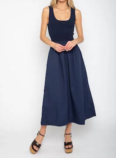 Shop Central Park West Demi Maxi Dress In Navy In Blue