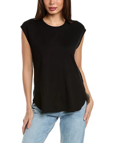 Shop Majestic Filatures Soft Touch Semi Relaxed T-shirt In Black